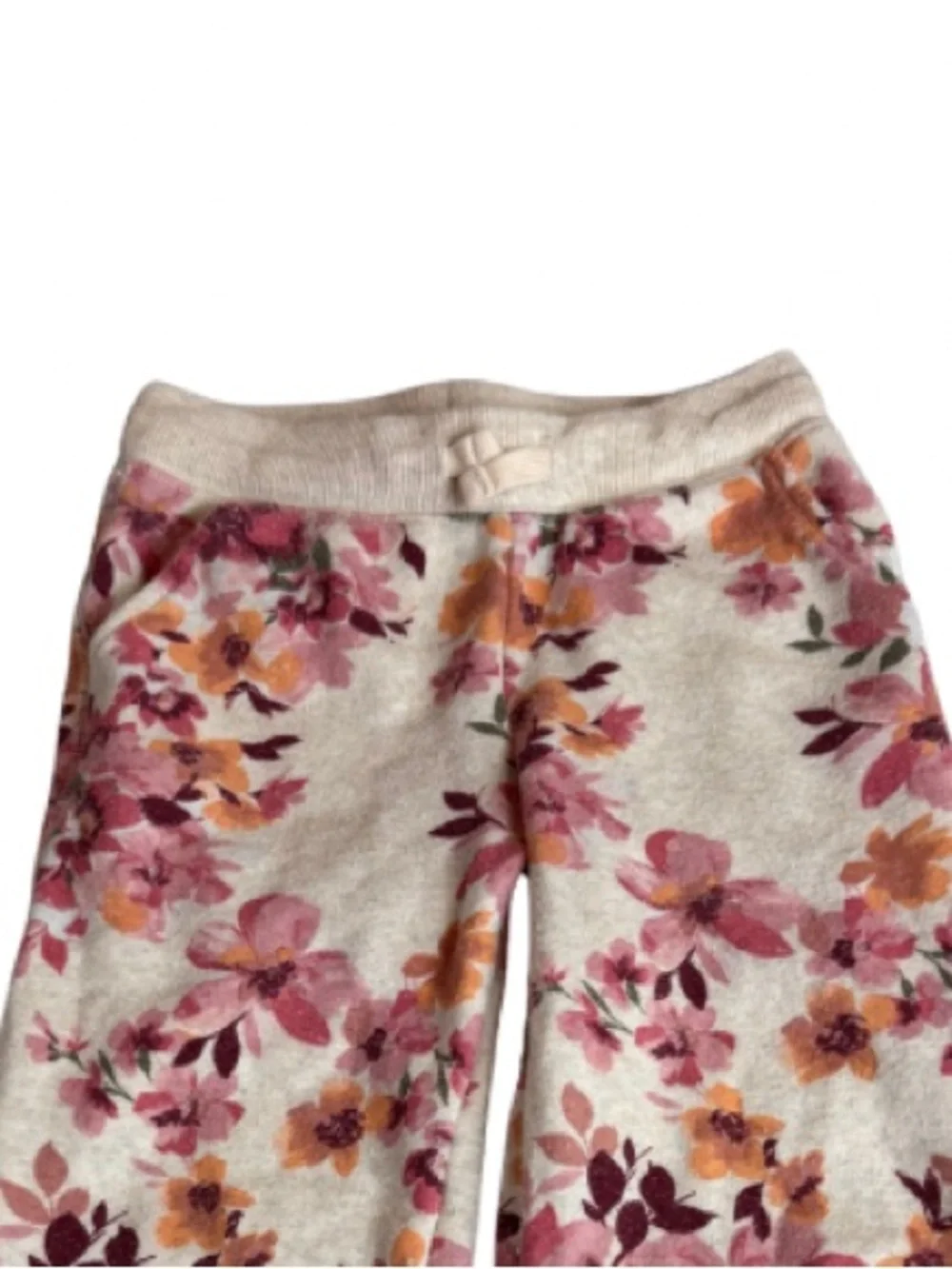 OshKosh B'gosh Cream & Pink Floral Fleece Zip Hoodie & Joggers Set 4T
